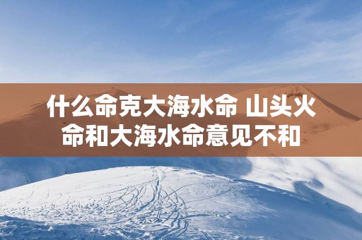 什么命克大海水命 山头火命和大海水命意见不和