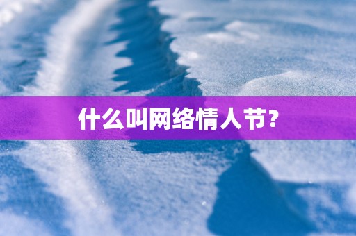 什么叫网络情人节？