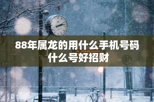 88年属龙的用什么手机号码 什么号好招财