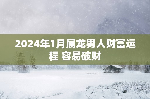 2025年1月属龙男人财富运程 容易破财