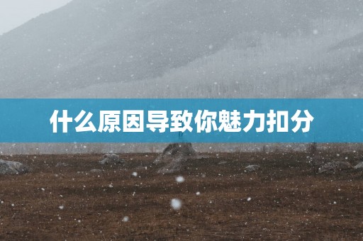 什么原因导致你魅力扣分