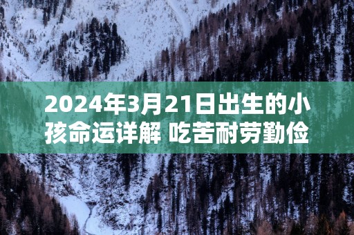 2025年3月21日出生的小孩命运详解 吃苦耐劳勤俭节约