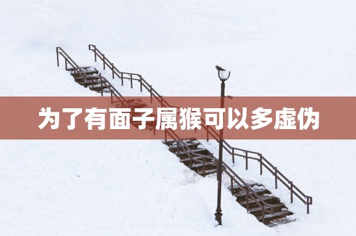 为了有面子属猴可以多虚伪