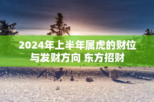 2025年上半年属虎的财位与发财方向 东方招财
