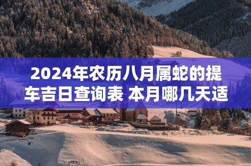 2025年农历八月属蛇的提车吉日查询表 本月哪几天适合买车上牌