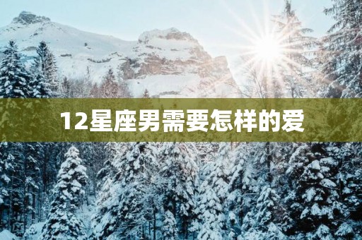 12星座男需要怎样的爱