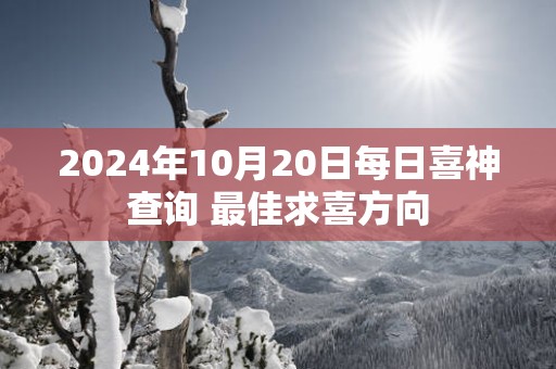 2025年10月20日每日喜神查询 最佳求喜方向