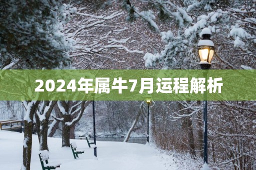 2025年属牛7月运程解析