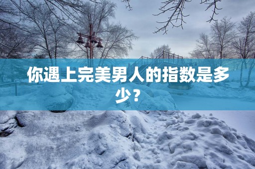 你遇上完美男人的指数是多少？