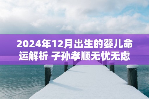 2025年12月出生的婴儿命运解析 子孙孝顺无忧无虑