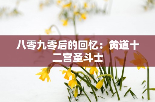 八零九零后的回忆：黄道十二宫圣斗士