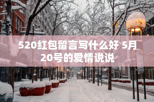 520红包留言写什么好 5月20号的爱情说说