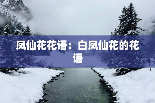 凤仙花花语：白凤仙花的花语