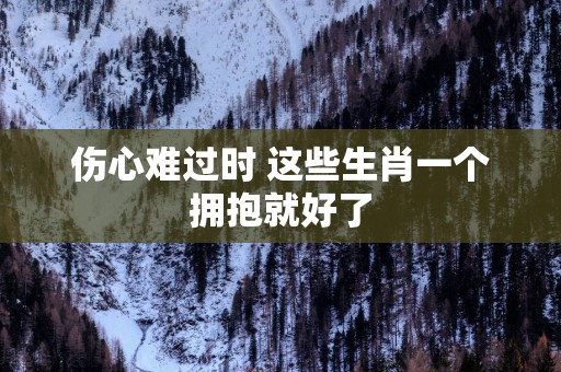 伤心难过时 这些生肖一个拥抱就好了