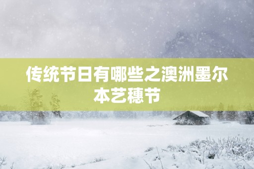 传统节日有哪些之澳洲墨尔本艺穗节