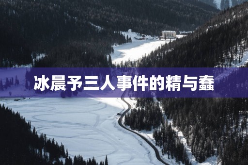 冰晨予三人事件的精与蠢