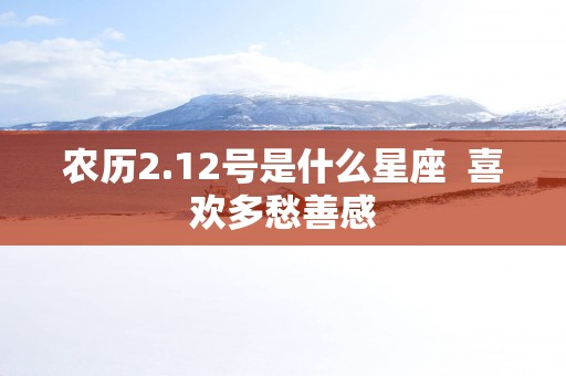 农历2.12号是什么星座  喜欢多愁善感