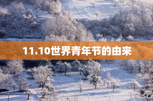 11.10世界青年节的由来