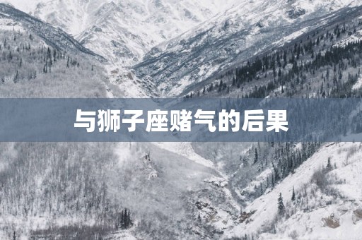 与狮子座赌气的后果