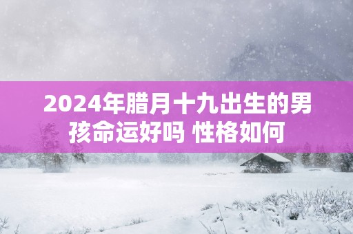 2025年腊月十九出生的男孩命运好吗 性格如何
