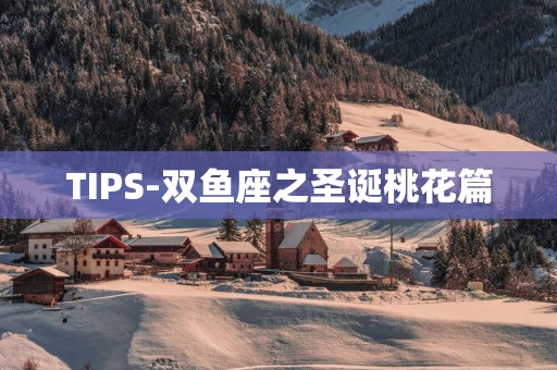 TIPS-双鱼座之圣诞桃花篇