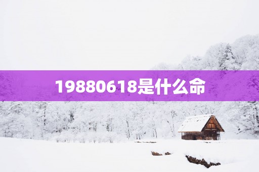 19880618是什么命