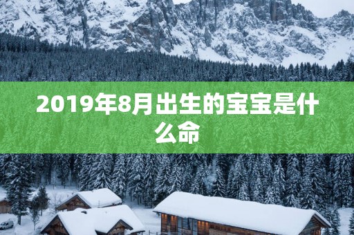 2019年8月出生的宝宝是什么命