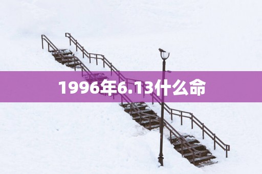 1996年6.13什么命