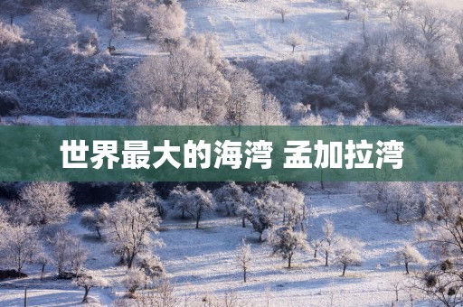世界最大的海湾 孟加拉湾