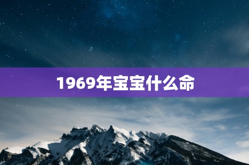 1969年宝宝什么命
