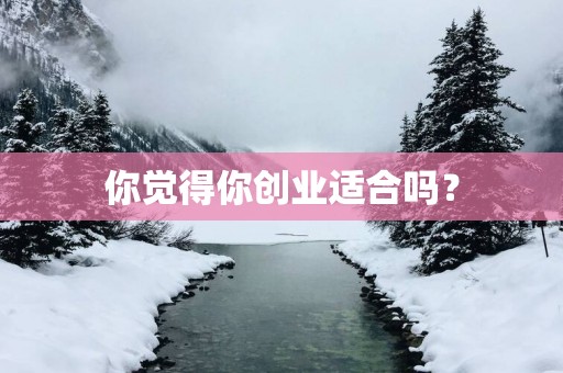 你觉得你创业适合吗？
