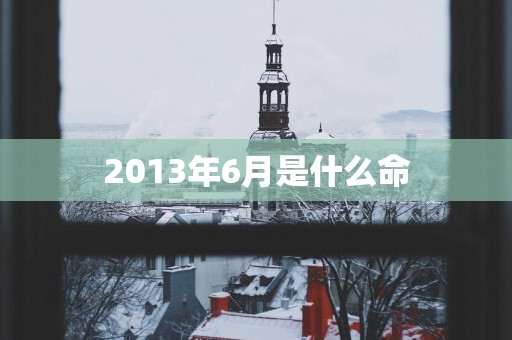 2013年6月是什么命