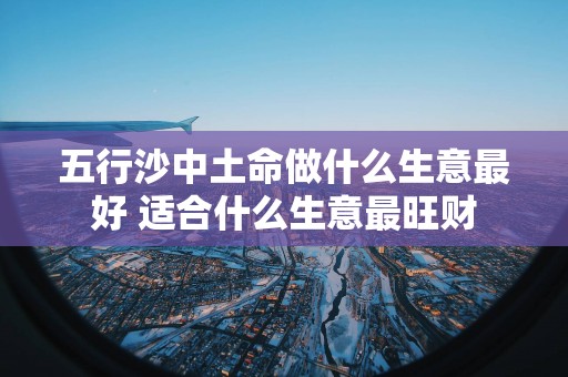 五行沙中土命做什么生意最好 适合什么生意最旺财