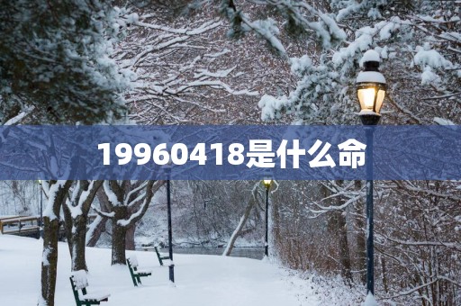 19960418是什么命