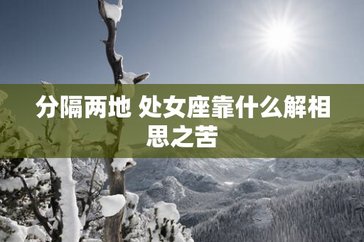 分隔两地 处女座靠什么解相思之苦