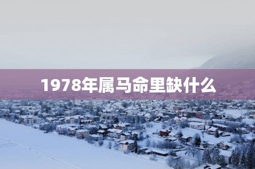 1978年属马命里缺什么