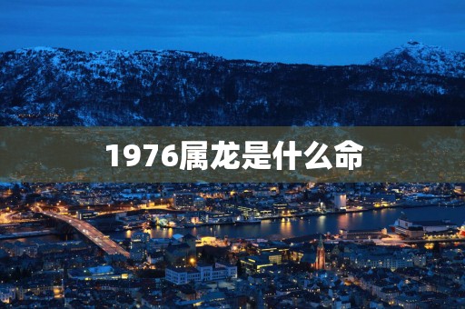 1976属龙是什么命