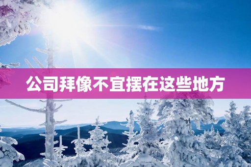 公司拜像不宜摆在这些地方
