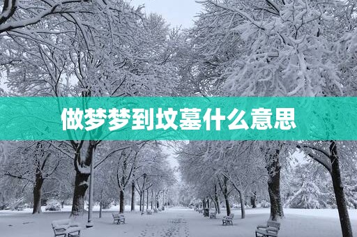做梦梦到坟墓什么意思