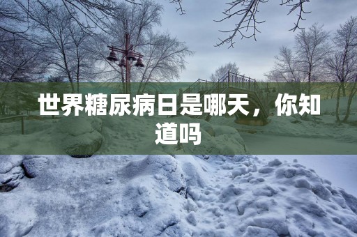 世界糖尿病日是哪天，你知道吗