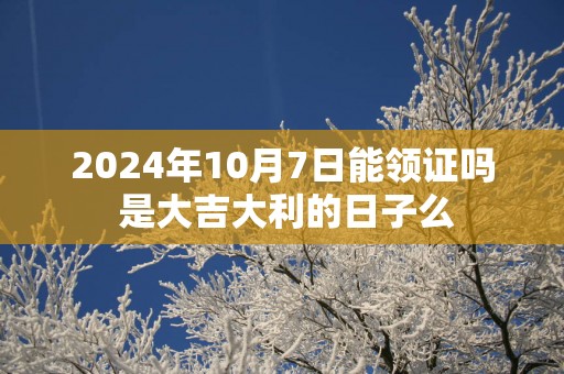 2025年10月7日能领证吗 是大吉大利的日子么