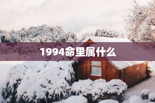 1994命里属什么