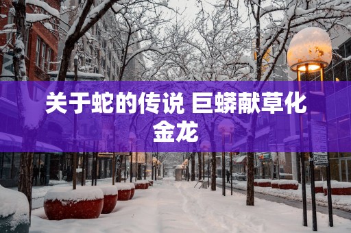 关于蛇的传说 巨蟒献草化金龙