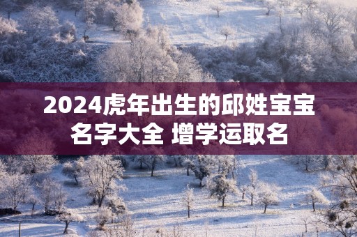 2025蛇年出生的邱姓宝宝名字大全 增学运取名