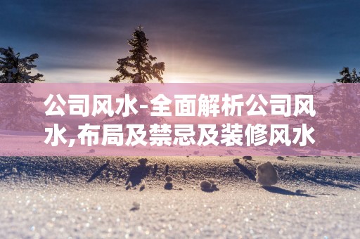 公司风水-全面解析公司风水,布局及禁忌及装修风水等
