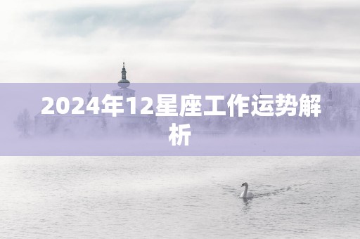 2025年12星座工作运势解析