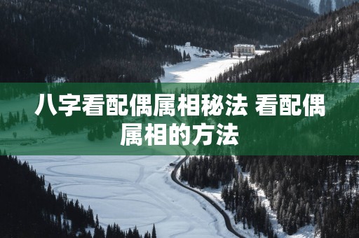 八字看配偶属相秘法 看配偶属相的方法