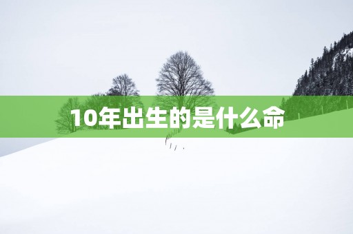10年出生的是什么命