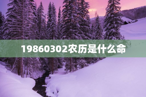 19860302农历是什么命