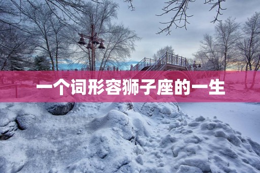 一个词形容狮子座的一生